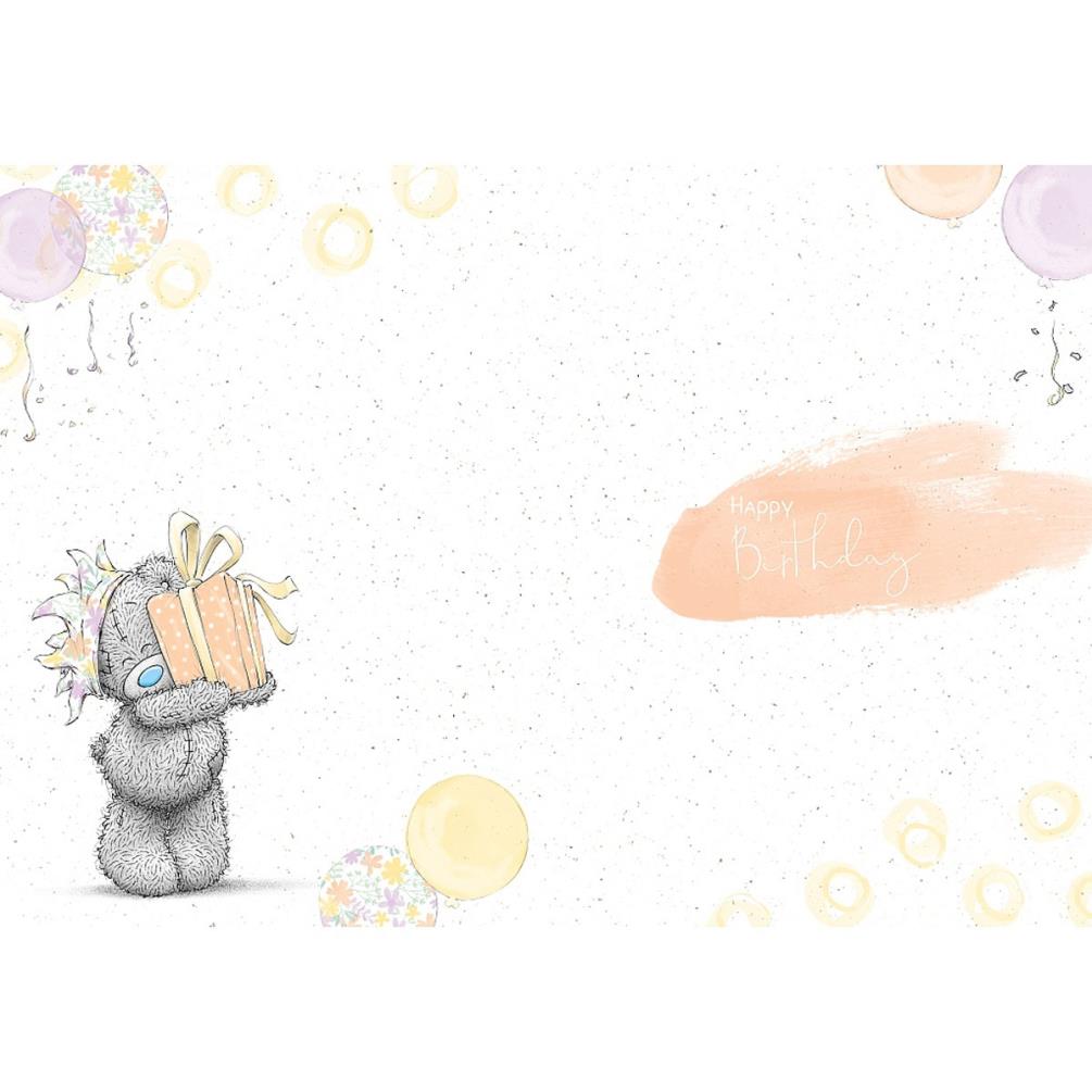 Bear Sat On Gift Me to You Bear Birthday Card Extra Image 1